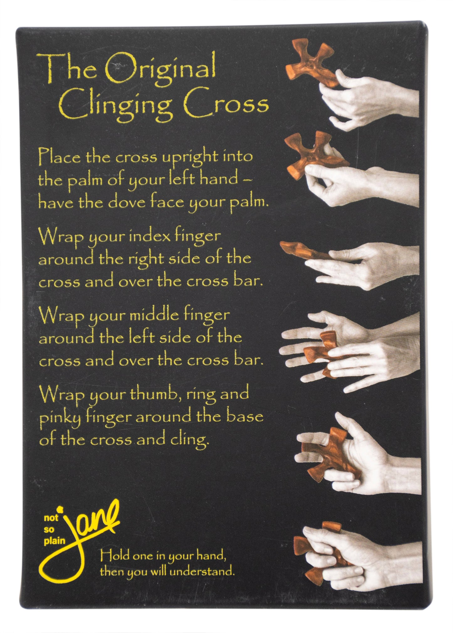 Clear Clinging Cross with Crucifix