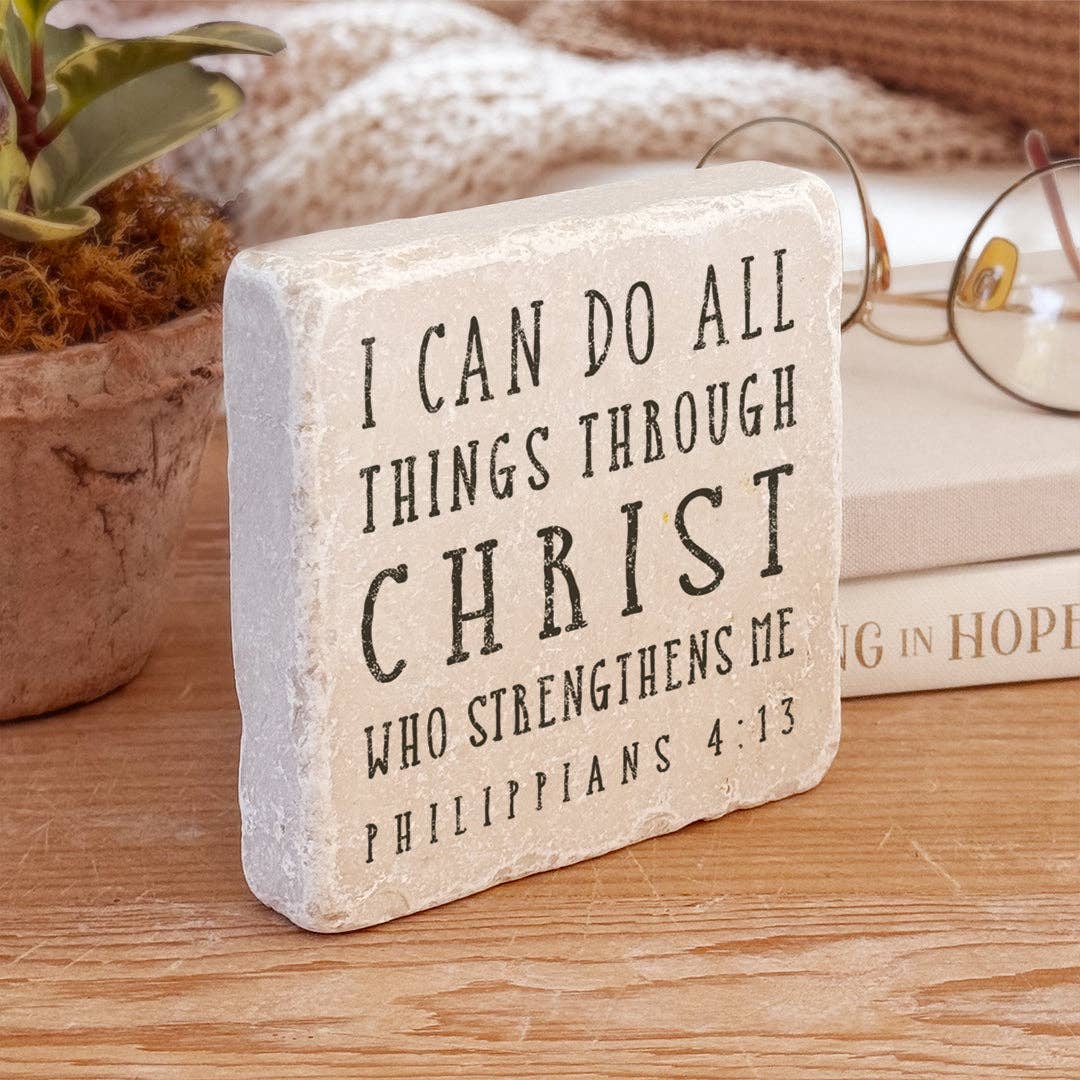 553 | Philippians 4:13 Stone Block