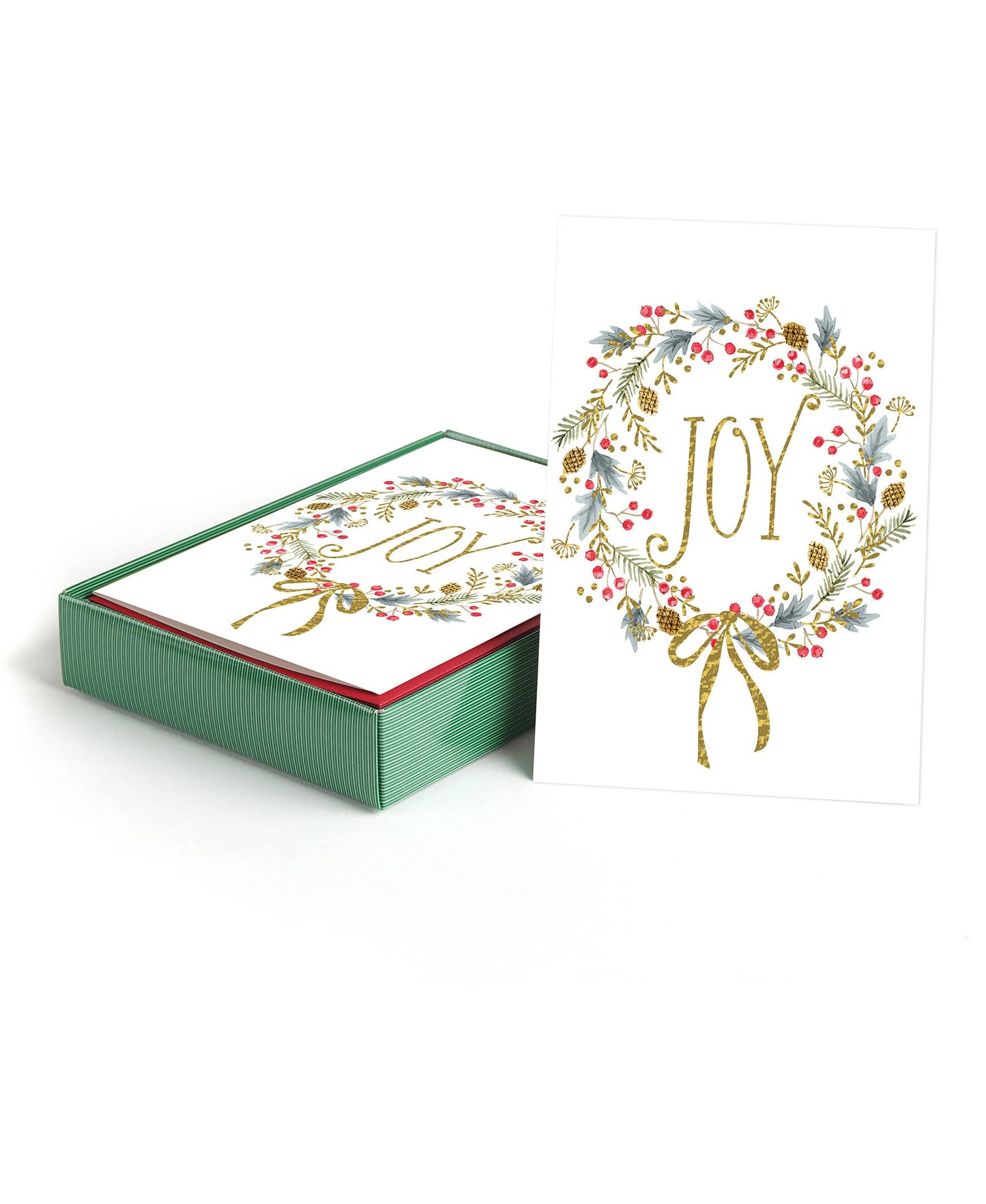 Joy Pine Wreath Boxed Holiday Cards
