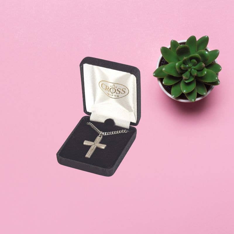 NK GRAIN BOX CROSS PWT 24"STNLS STL CHN