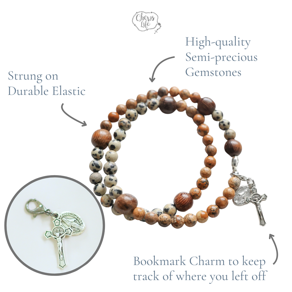 Kolbe | Stretch & Wrap Rosary Bracelet