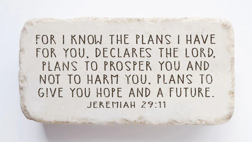 Jeremiah 29:11 Half Stone Block