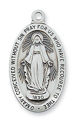 18" CH SS MIRACULOUS MEDAL