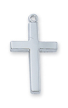 Sterling Silver Cross Necklace 16"-18" Chain