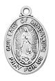 Sterling Silver Our Lady of Guadalupe Medal 16" chain