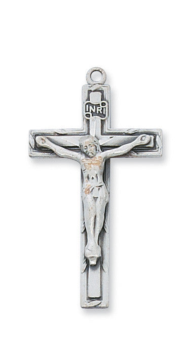 Sterling Silver Crucifix Necklace 18" chain