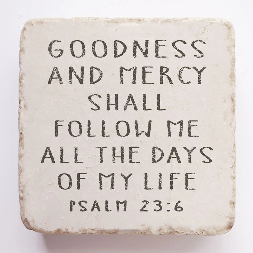 Psalm 23:6 Stone Coaster