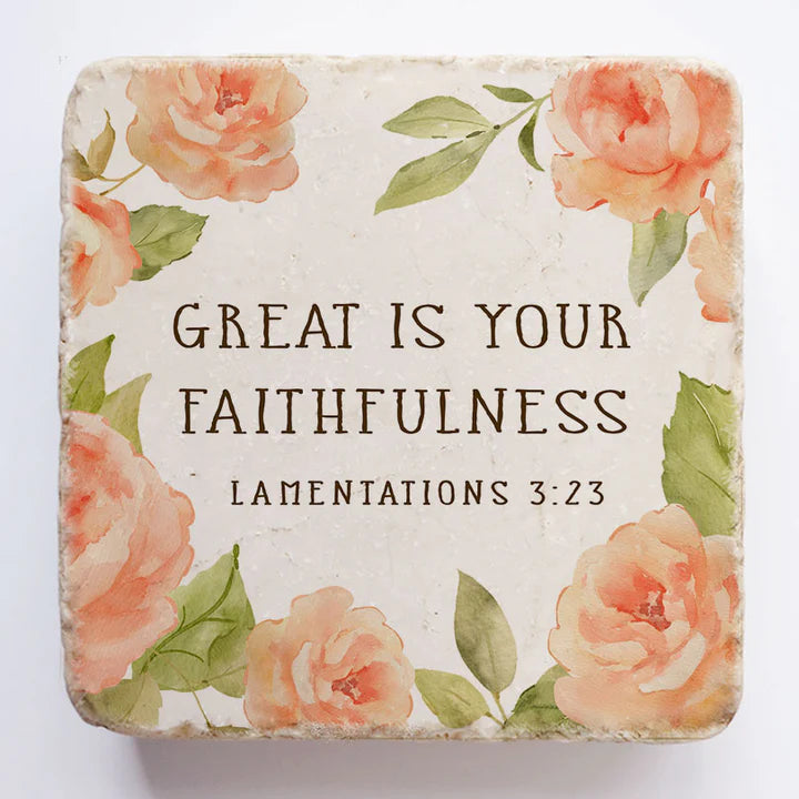 Great is Your Faithfulness Stone Coaster