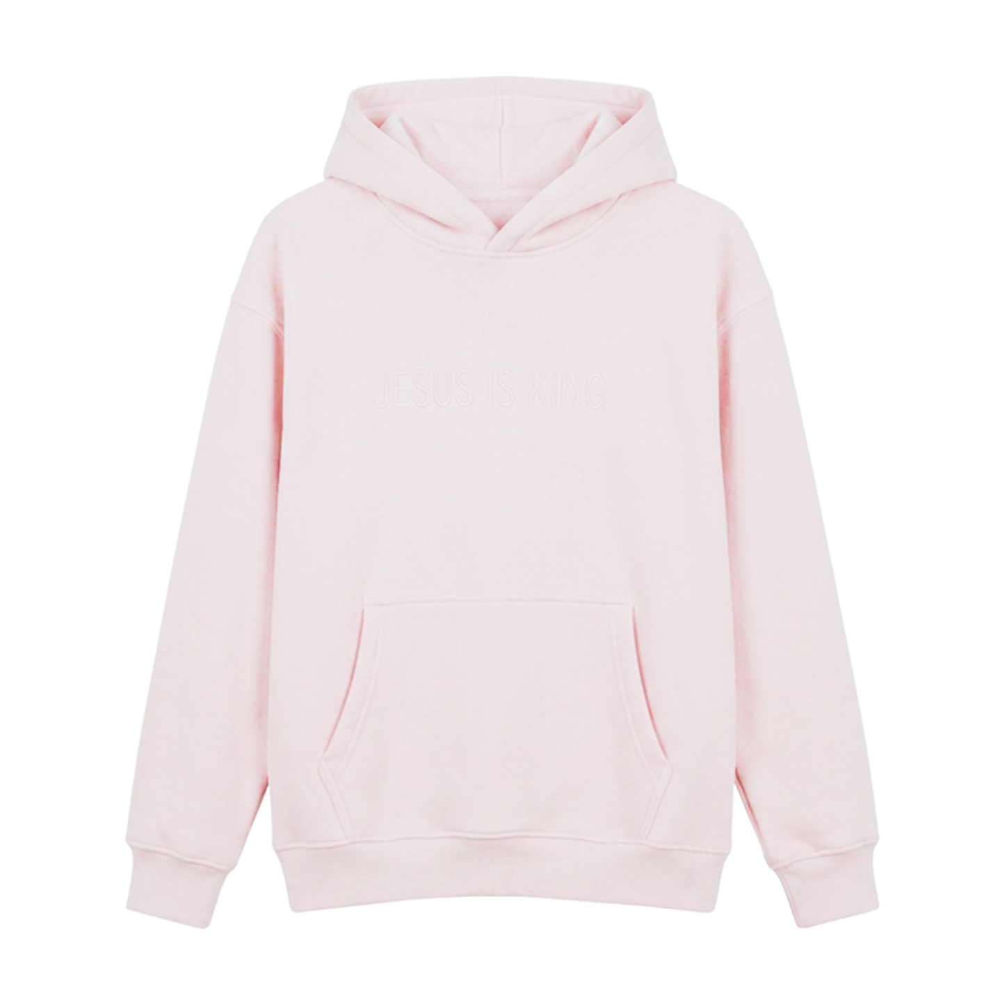 Jesus is King Pink Tonal Hoodie