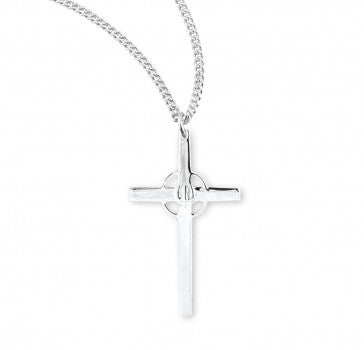 Sterling Silver Holy Spirit Cross 18" Chain