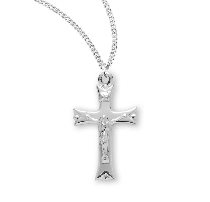 Sterling Silver Fancy Crucifix 18" Chain
