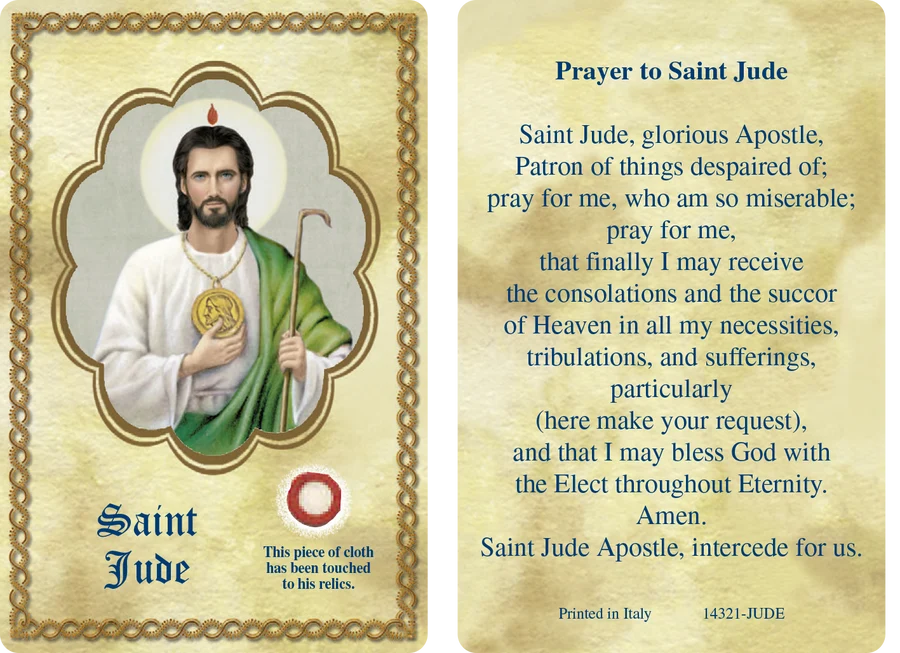 Saint Jude Relic Card
