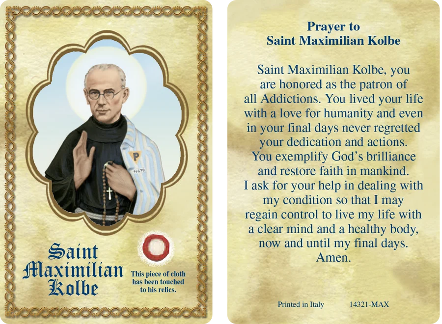 Saint Max Kolbe Relic Card