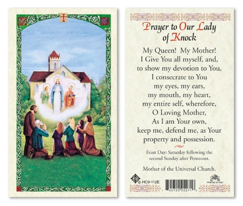 Our Lady of Knock Laminated Holy Card