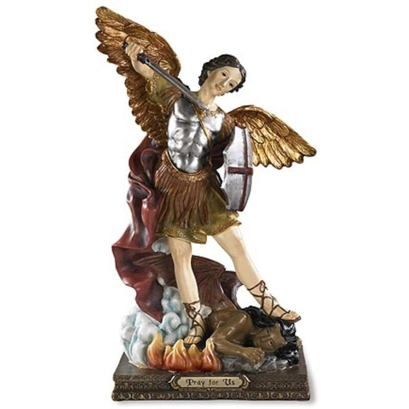 St. Michaell Statue 12" painted