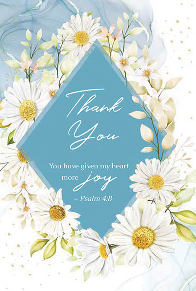 Thank You - 4 5/8 X 6 3/4 - Gold Decoration & Glitter