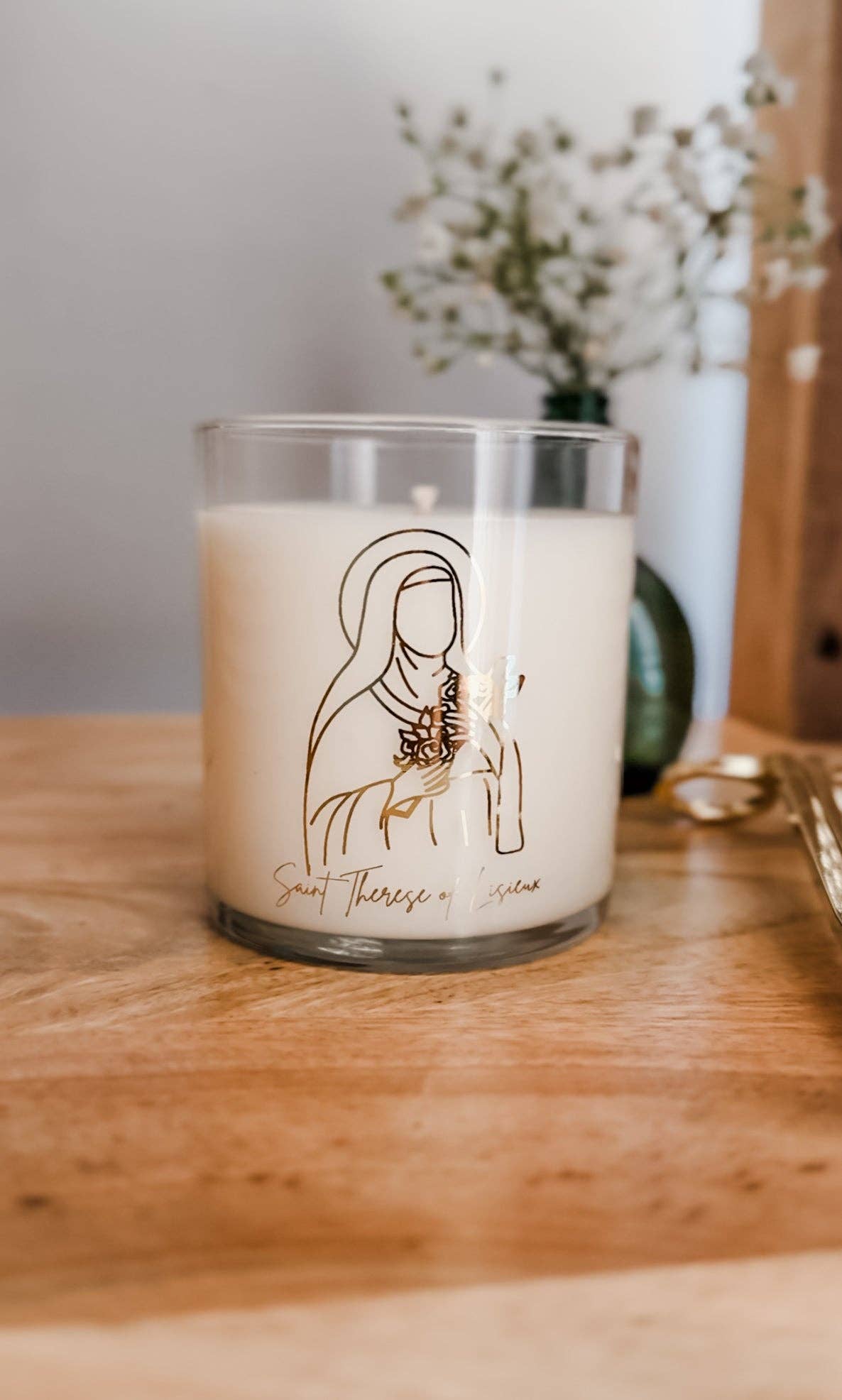 Saint Therese of Lisieux Soy Candle
