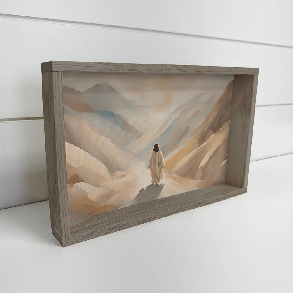 Jesus Christ in the Mountain Valley - Jesus Canvas Art
