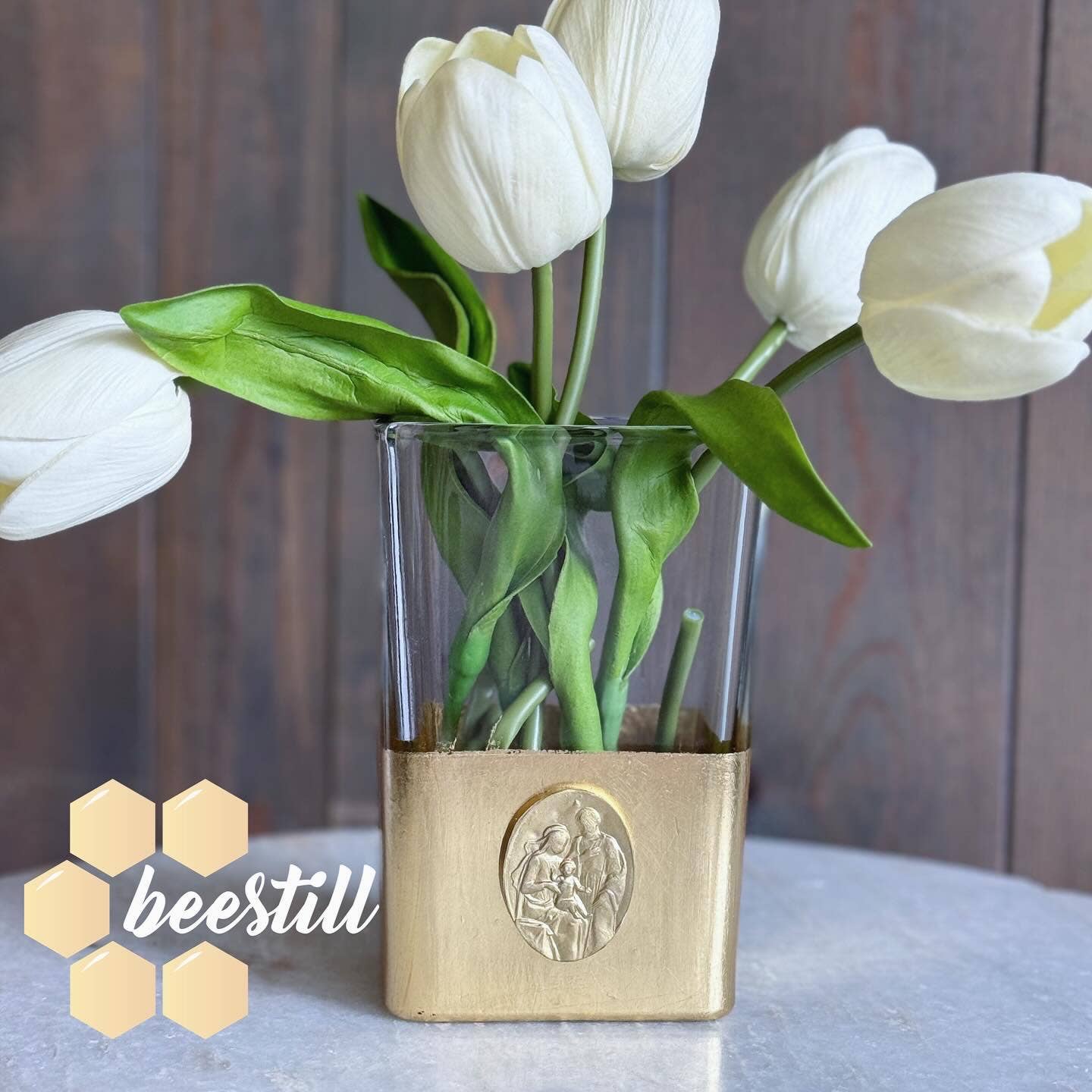 Holy Family Goldleaf Vase