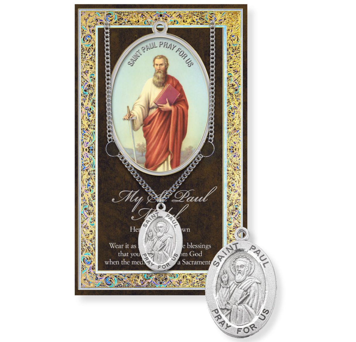 St. Paul Pewter Medal Necklace