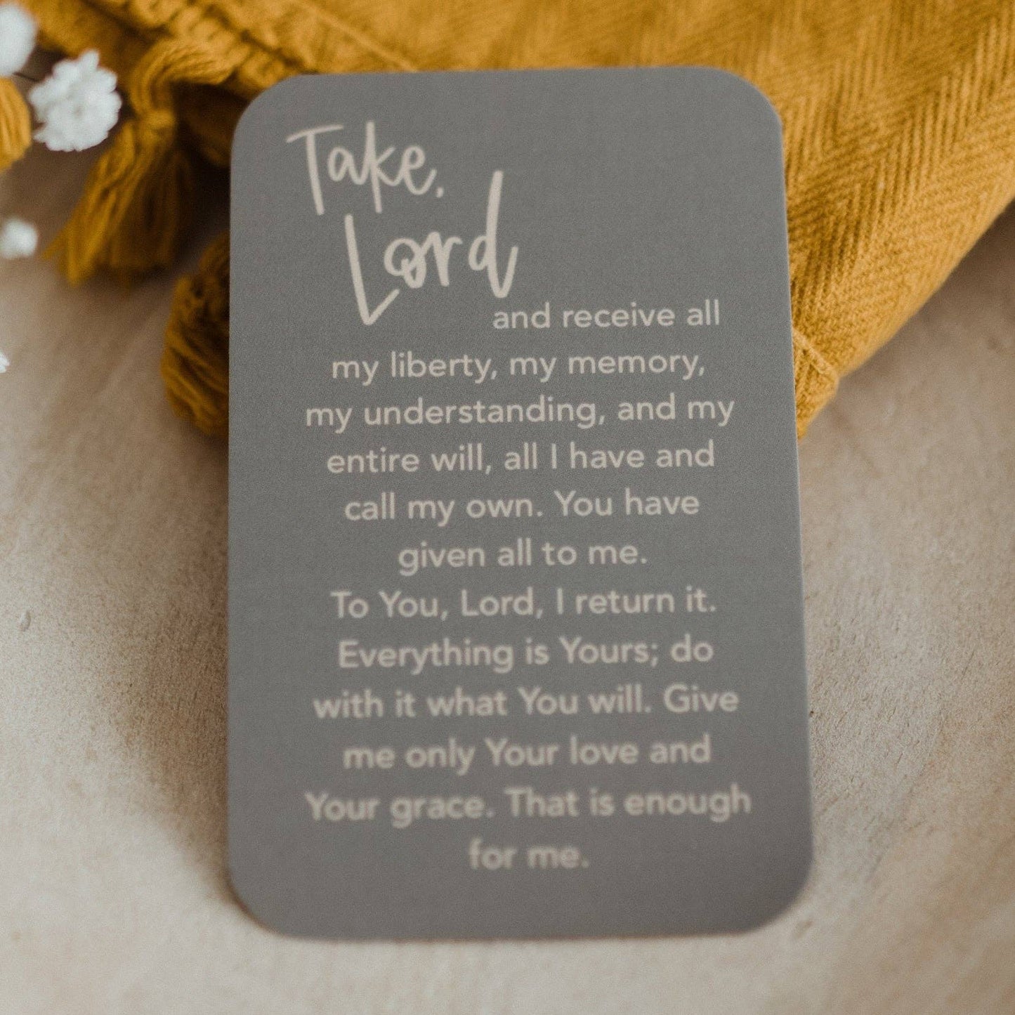 Suscipe Prayer Card