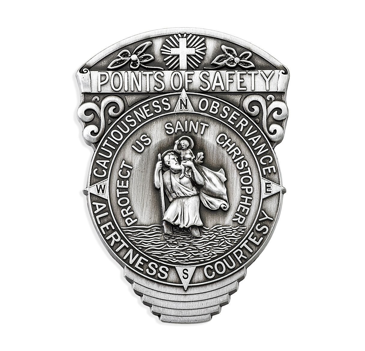 Saint Christopher Auto Visor Clip