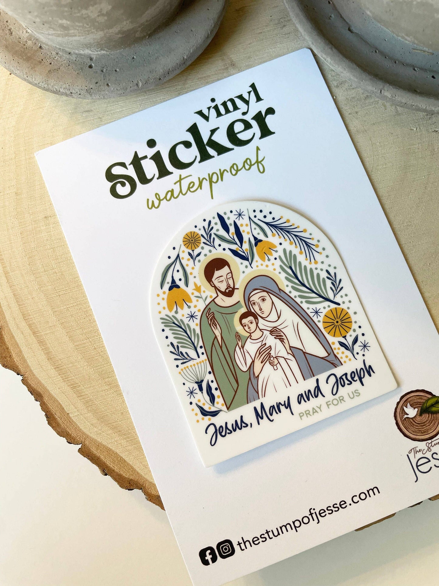 The Holy Family Waterproof Vinyl Catholic Sticker