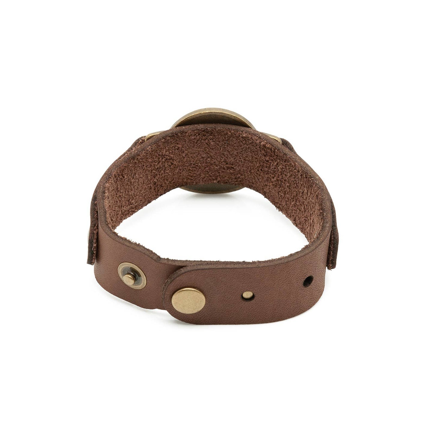 St. Michael Leather Wristband 7"