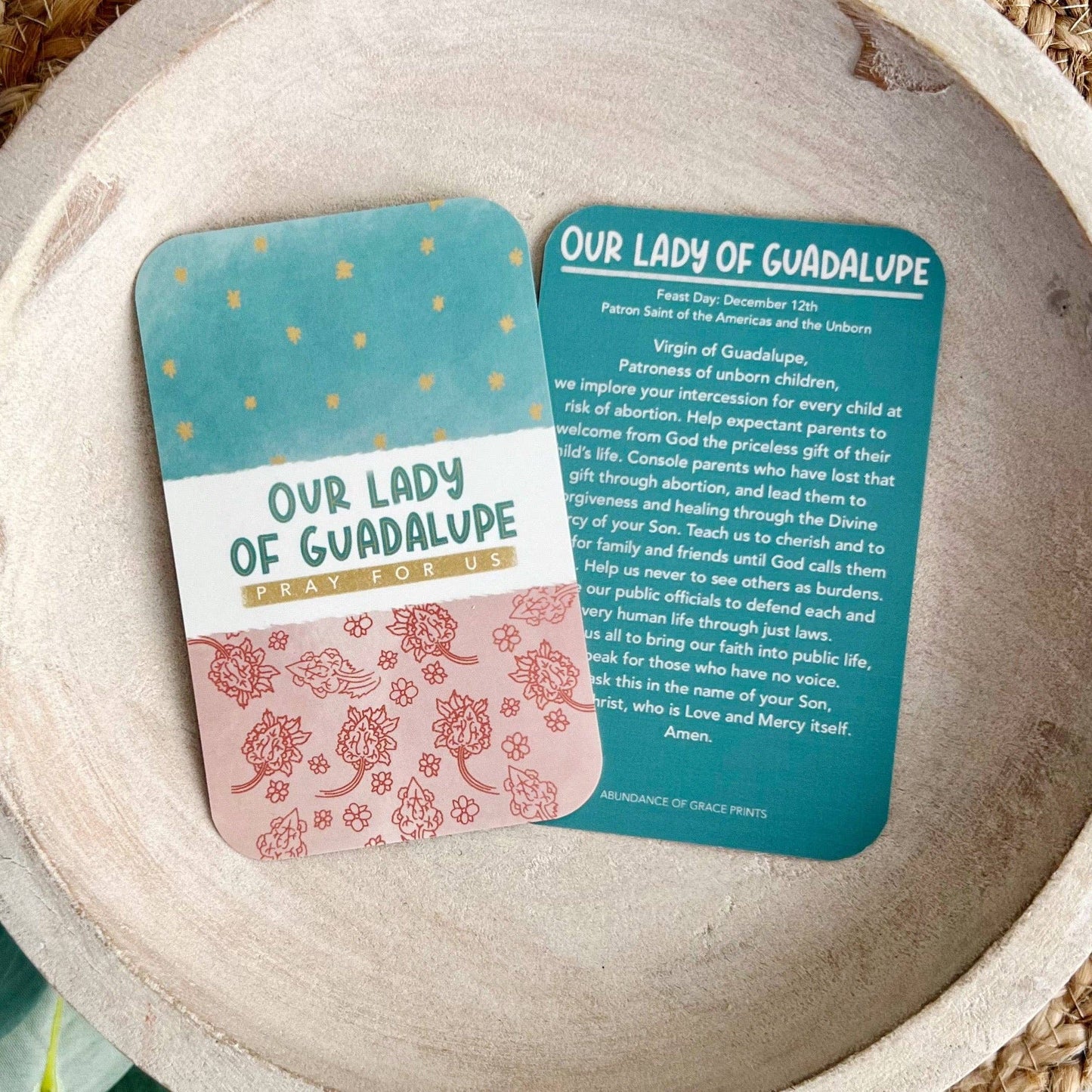 Our Lady of Guadalupe Prayer Card