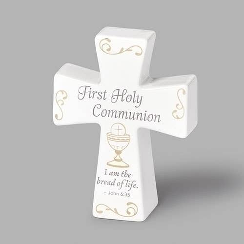 First Communion Ceramic Cross