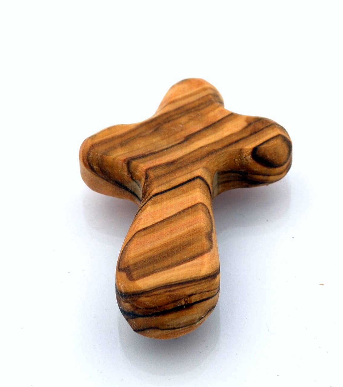 Genuine Olive Wood Comfort Cross (2-1/2")