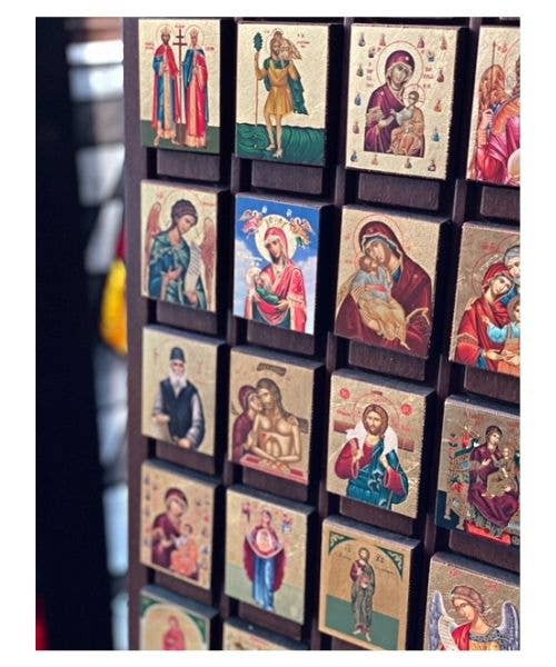 The Holy Family Silk Screen Icon Magnet