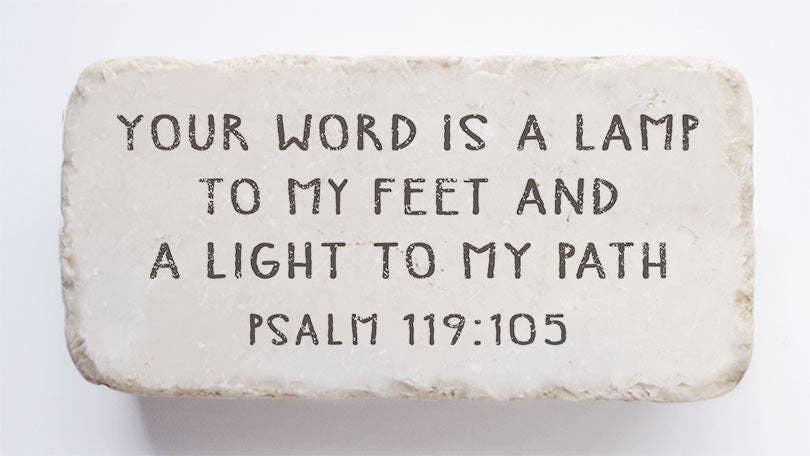 598 | Psalm 119:105 stone block