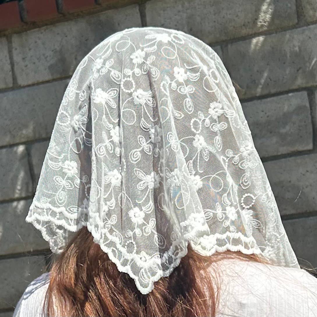 St Rebekah Veil -White
