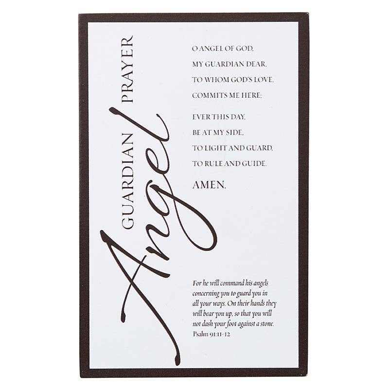 Guardian Angel Prayer Plaque