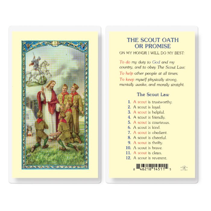 Scouts Promise Laminated Holy Card