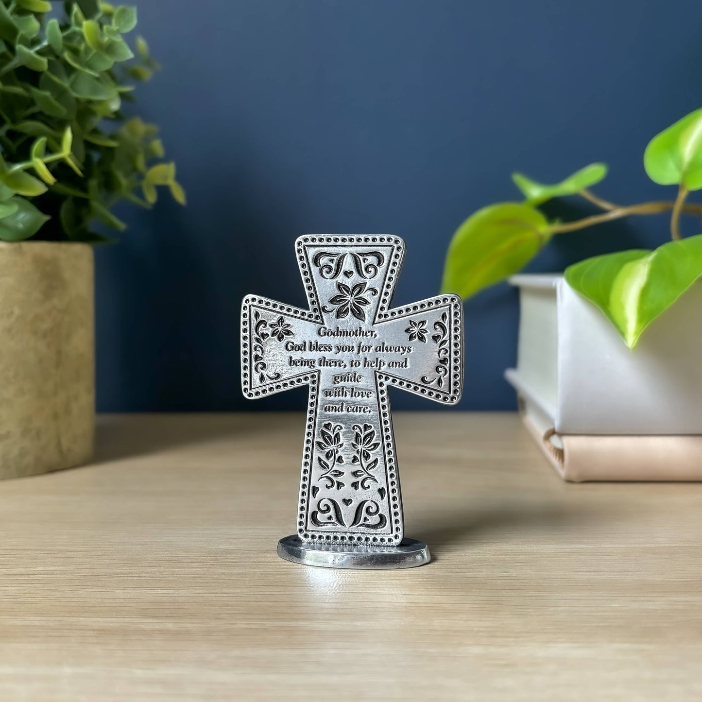 Standing Message Cross for Godmothers