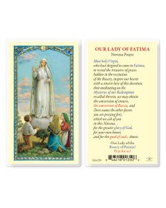Our Lady of Fatima Laminated Prayer Card