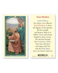 St. Matthew Laminated Prayer card
