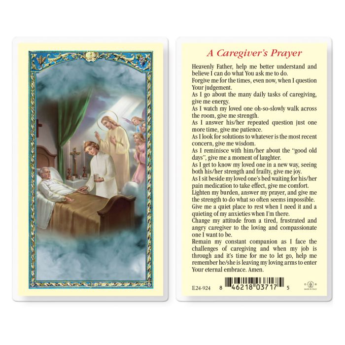 Caregivers Prayer Laminated Prayer Card