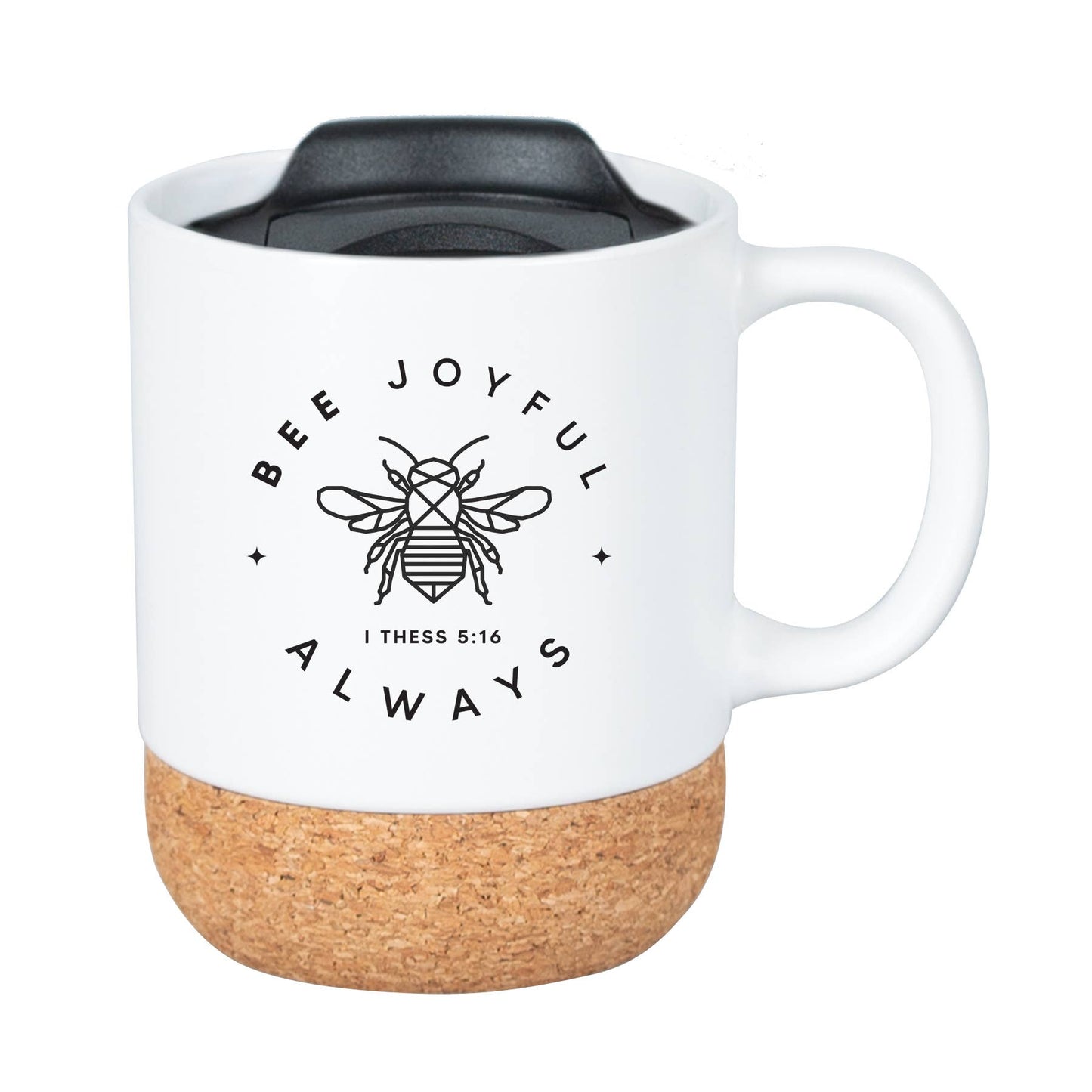 Bee Joyful - Designer Mugs-Cork