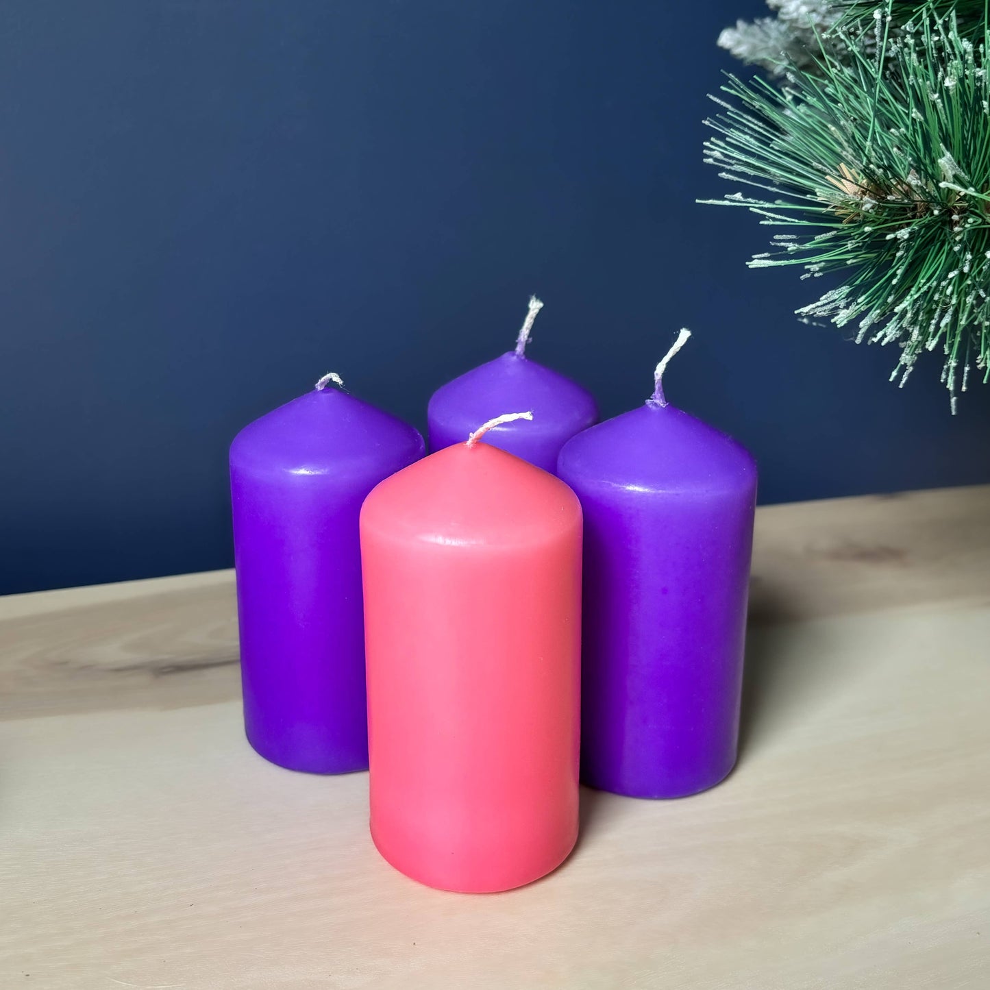 Set of 4 Advent Votive Candles