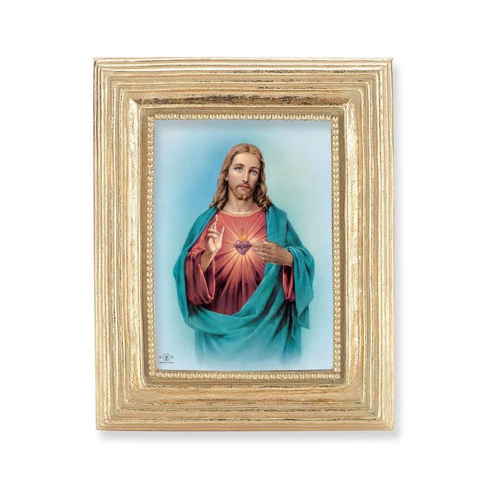 Sacred Heart Gold Frame 3.5 x 4.5