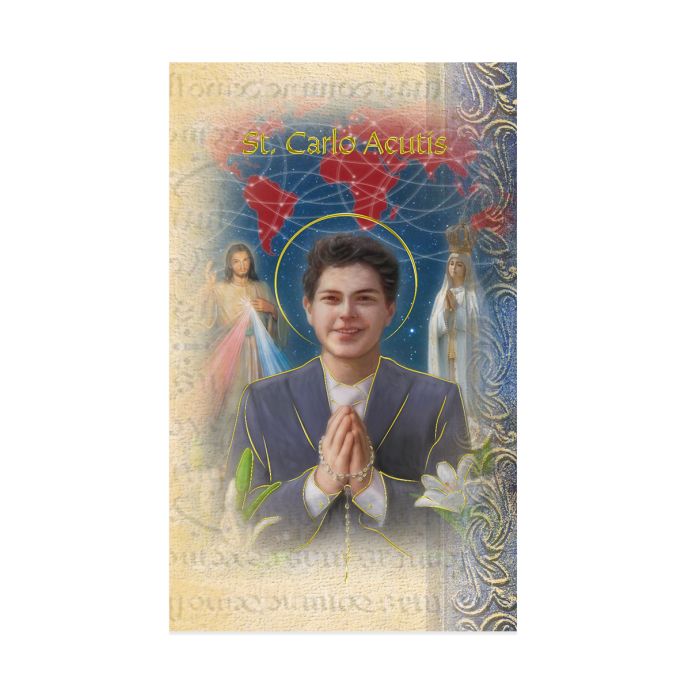 Carlo Acutis Bio Folding holy card