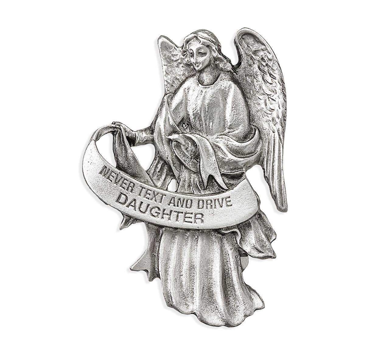 Guardian Angel Never Text and Drive Daughter Auto Visor Clip
