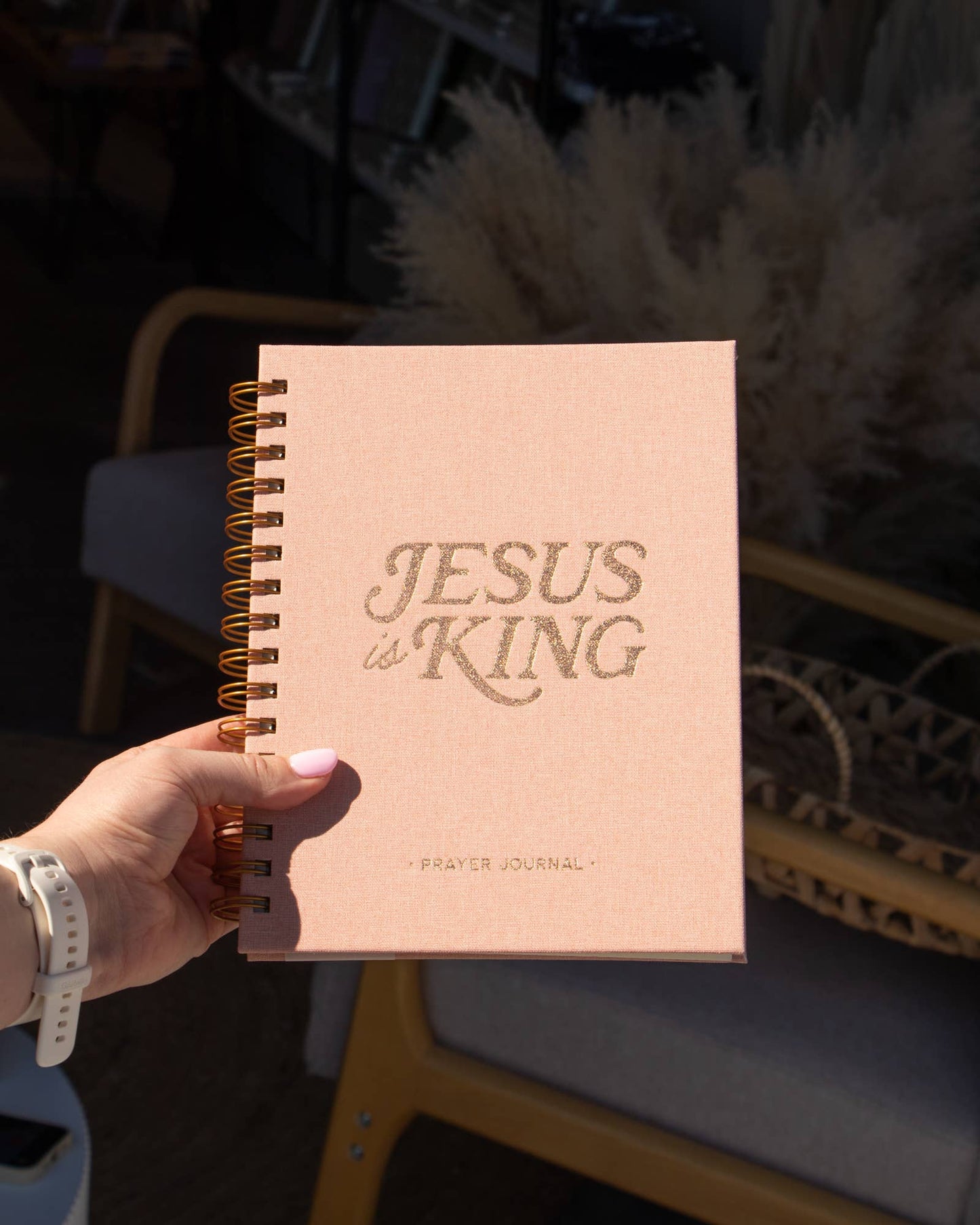 Jesus is King Prayer Journal - Blush Linen