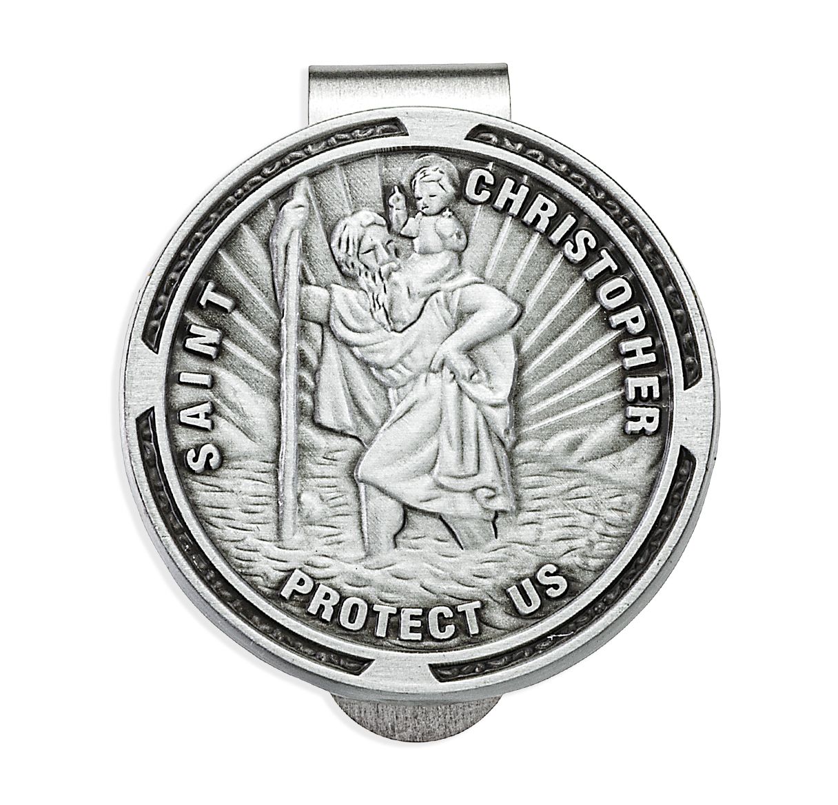 Saint Christopher Auto Visor Clip