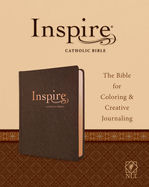 Inspire Catholic Bible NLT (Leatherlike, Dark Brown): The Bible for Coloring & Creative Journaling - Large Print