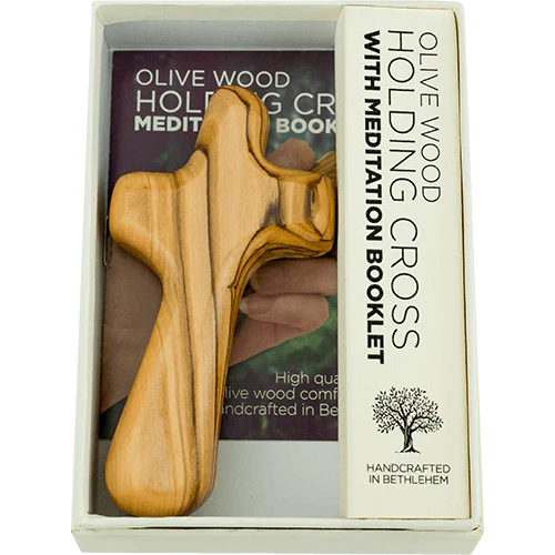 Olive Wood Holding Cross