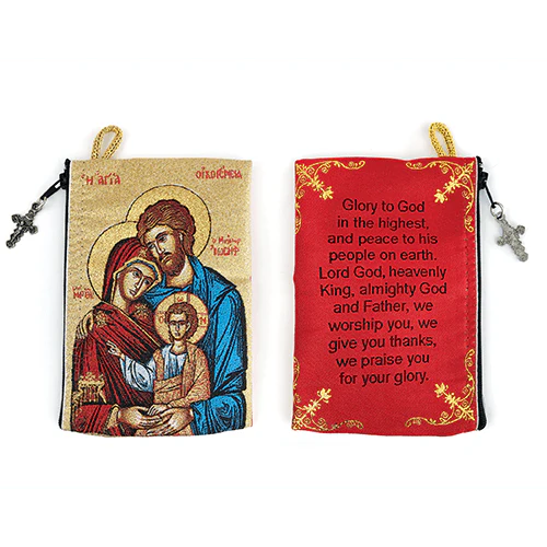 Holy Family Icon Rosary Pouch